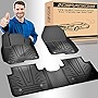 KEYOOG Compatible for 2017-2021 Honda CR-V, Car Floor Mats Black TPE Special All-Weather Automotive Mat Includes 1st and 2nd Row, Fits All Models Including Hybrid Versions, 3 Pieces in Total