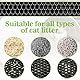 Katzenklo Matte 60x45 CM mit Klettverschluss und Großes Loch Design, Katzenstreu Matte Doppelte Wasserdichte und Rutschfeste, Katzenmatte Katzenklo Ungiftiges Material, Cat Litter Mat Schwarz