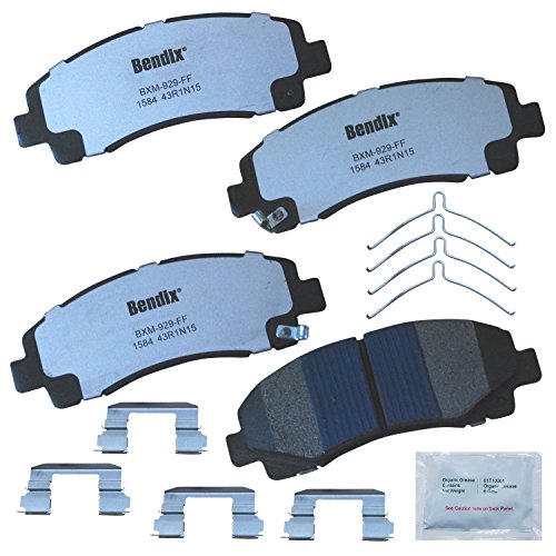 Image of Bendix Fleet Metlok MKD1584FM Semi-Metallic Front Brake Pads for Acura TL 2014-2009, TLX 2020-2015, Honda Ridgeline 2014-2006