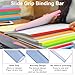 PATIKIL 20Pcs Binding Bars, 13x8mm Binding Bars Slide Grip 50 Sheets Capacity A4 Size Report Binder Presentation Binder for Study Office Report Cover Resume, Transparent Blue