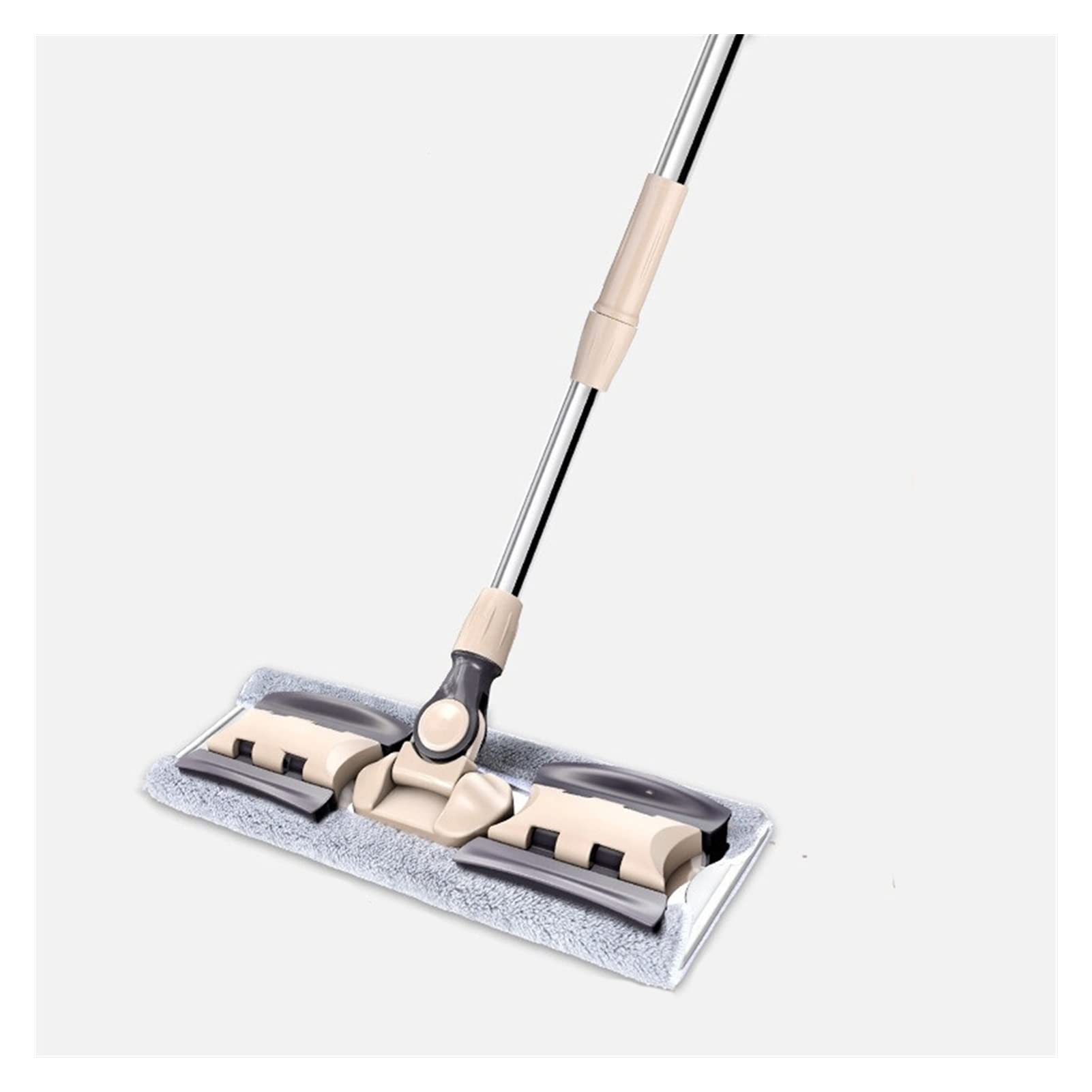 Bodenwischer Faule Flache Mopp-Mikrofaser-Hartholzboden-MOP - 2 waschbare und Wiederverwendbare Flache Mops-Tücher / -Kissen, for nasse oder trockene Bodenreinigung Wischmopp (Color : Coffee)