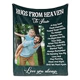 CETPYSYT Personalized Memorial Photo Blanket for Loss of Loved one：Made in USA, in Loving Memory Photo Blanket Custom Sympathy Throw Blanket Gift for Loss of Dad Mom Husband Wife