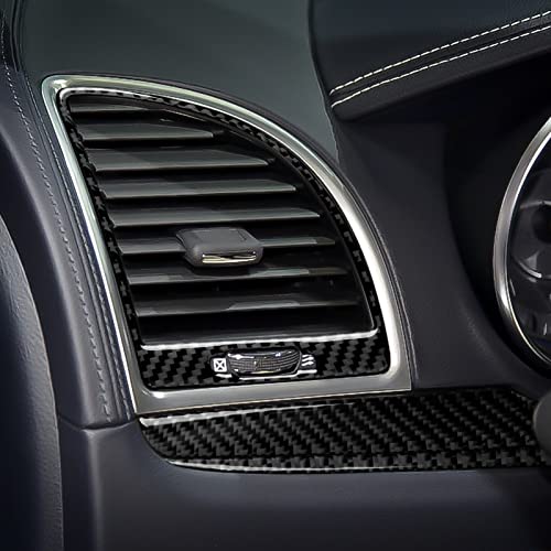 Image of Car Air Vent Outlet Cover Decals for 2015-2023 Chrysler 300 / 300C / 300S / Limited /Touring Accessories Carbon Fiber Interior Stickers