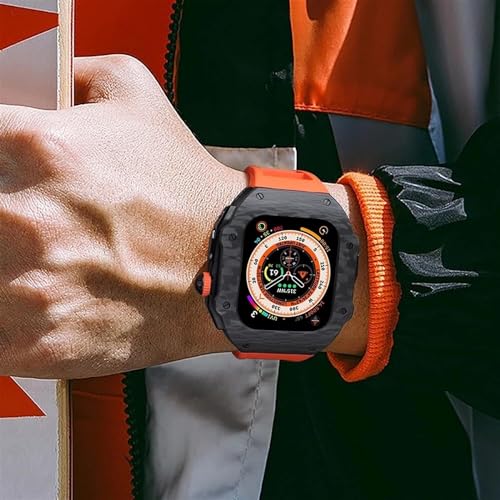 Boîtier Apple Watch Ultra 49mm en carbone robuste protégeant des chocs