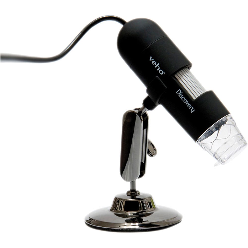 Veho Microscopio USB con Ingrandimento Fino a 400x, 2 Mpixel, Nero