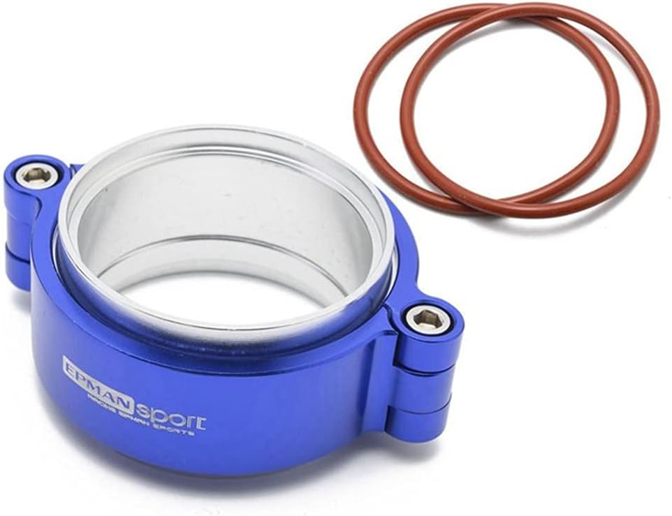 EPKKA51 HD Exhaust V-Band Clamp System Assembly Anodized Clamp for 2 inch OD Exhaust Downpipe Turbo Dump Pipe (Red)