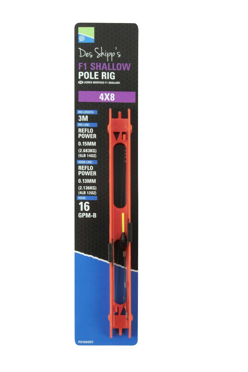Preston Innovations F1 Shallow Pole Rig (4x10)
