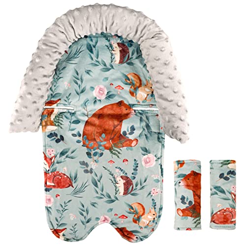 Image of TANOFAR Baby Soft Cushion Fit for Stroller, Bouncers, Woodland Animal