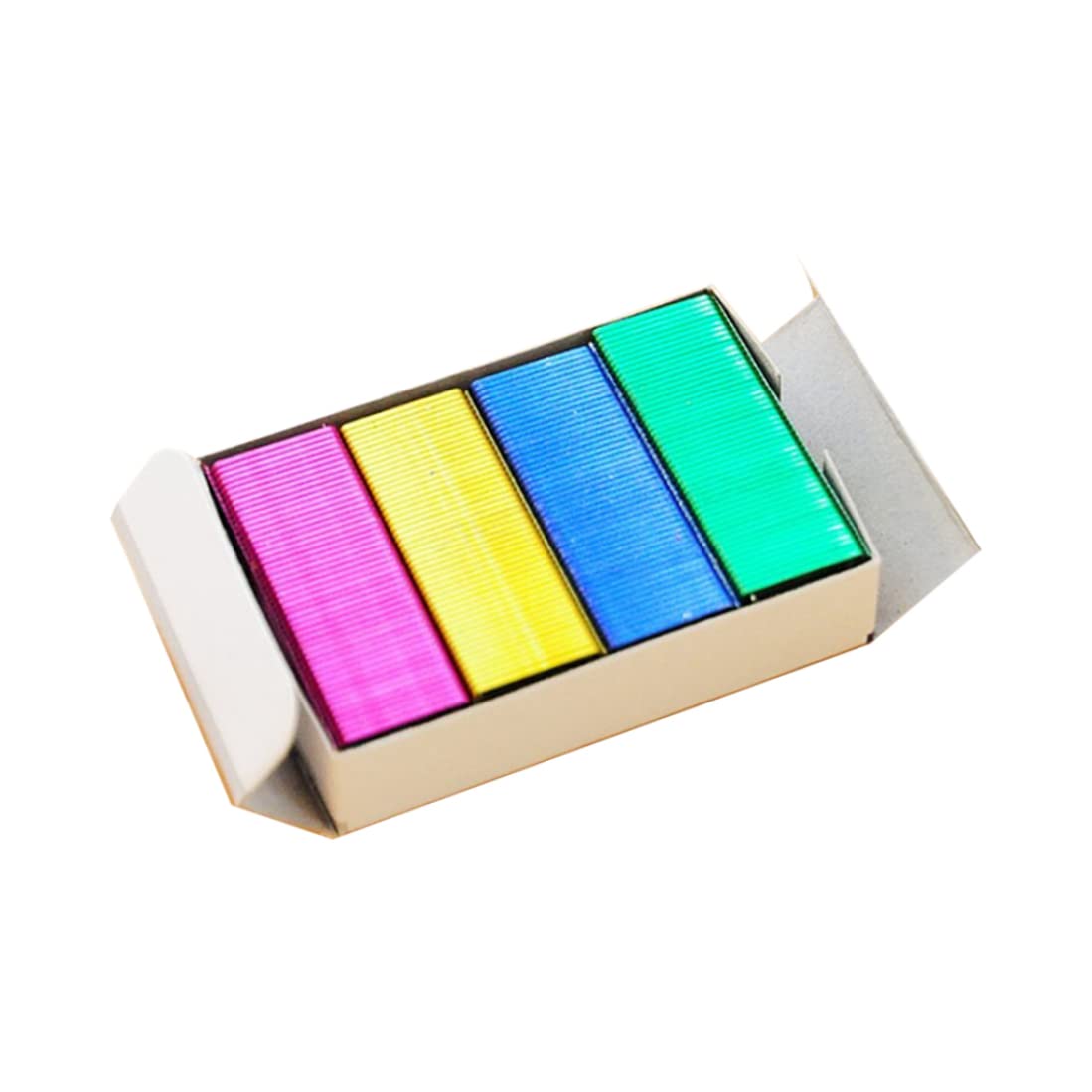 Mini Color Staples DIY Shop Stapler Refills Standard Book Staples Pink Yellow Blue Green 800PCS & Stapler Refills