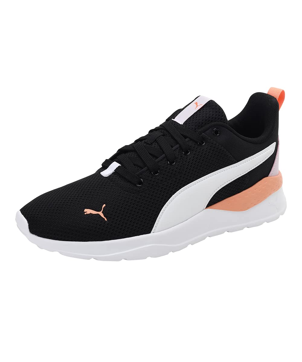 PUMA Unisex Low-Top Sneaker, Black White Peach Pink, 7 US Men
