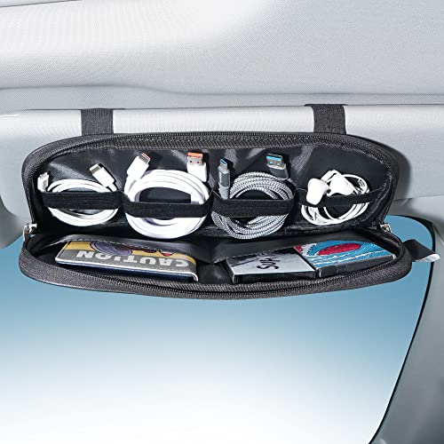 Da-byCar-Sun-Visor-OrganizerBlackAuto-Interior-Accessories-Pocket-Organizer-Registration-and-Document-Holder-Personal-Belonging-Storage-Pouch-Organizer-Interior-Accessories-Pocket