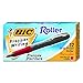BIC Roller Glide Grip Rollerball Pen, Extra Fine Point (0.5mm), Red, 12-Count