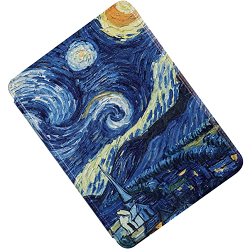 HOMSFOU Caso Studio Control e-Books e- Book ebook encender Cubierta Protectora Ultrafina Cubierta del Lector de Libros electrónicos Funda Protectora patrón Cuero de Microfibra