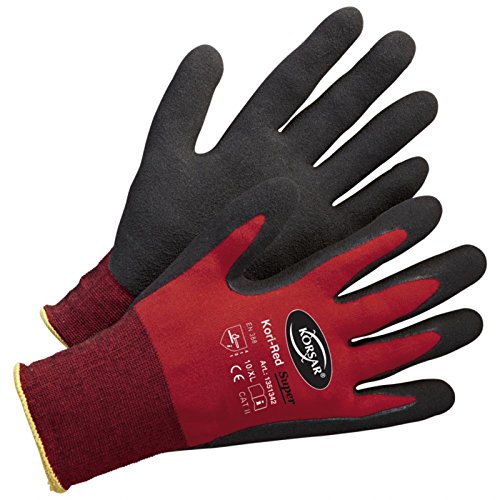Lagerhandschuh Transporthandschuh Handschuh Kori-Super - Größe 8 - rot/schwarz