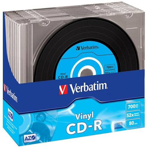 Verbatim Data Vinyl 10 x CD-R 700 Mo 52x Boîtier CD étroit