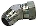 Air-Way - 6502-0505SS - Male Elbow, 45 Degrees, Flare x JIC Connection Type, 5/16 in Tube Size, 1EA