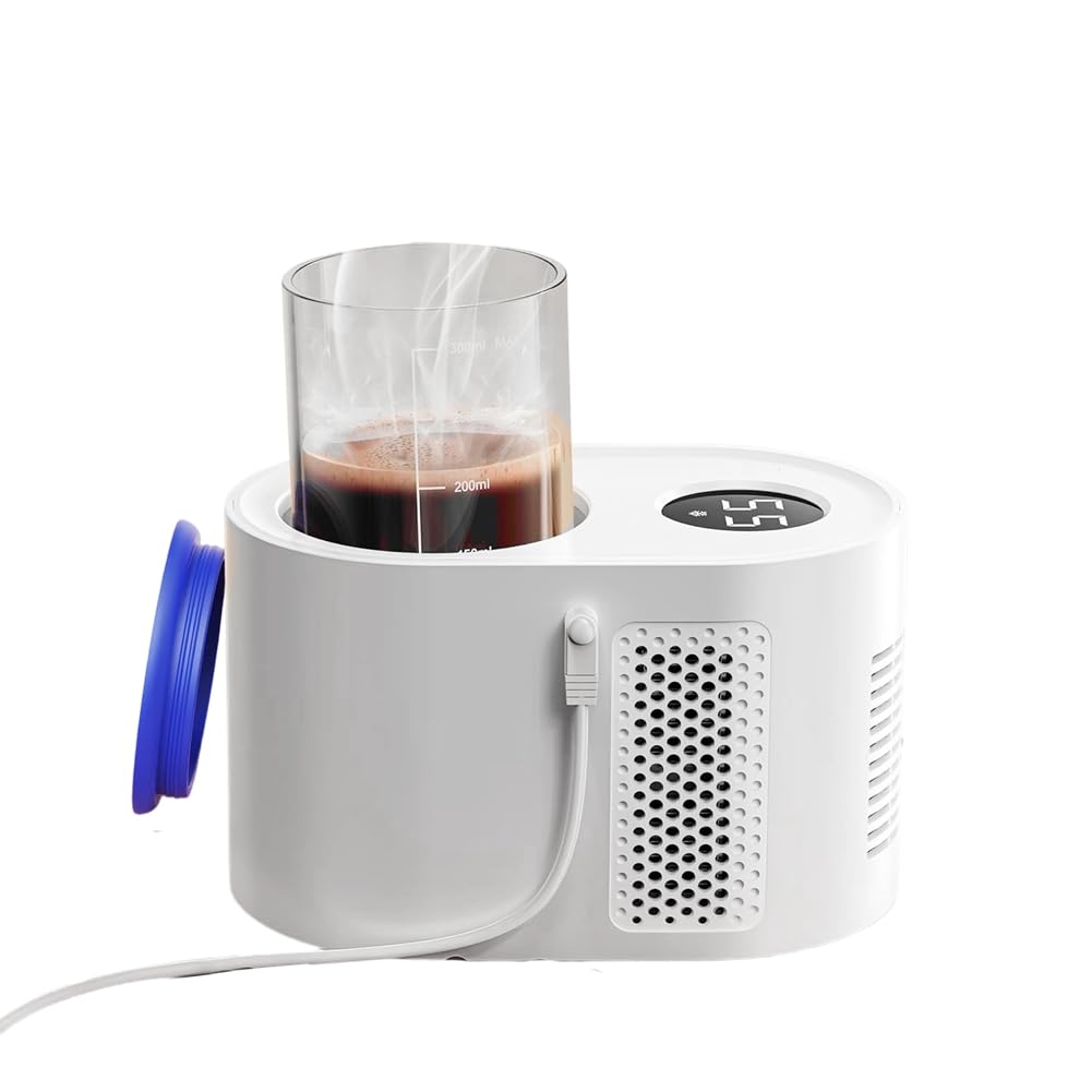 Calentador de Tazas de Café, Mini Refrigerador para Vino, Calentador de Tazas para Escritorio (Enfriamiento, Calentamiento y Fermentación)