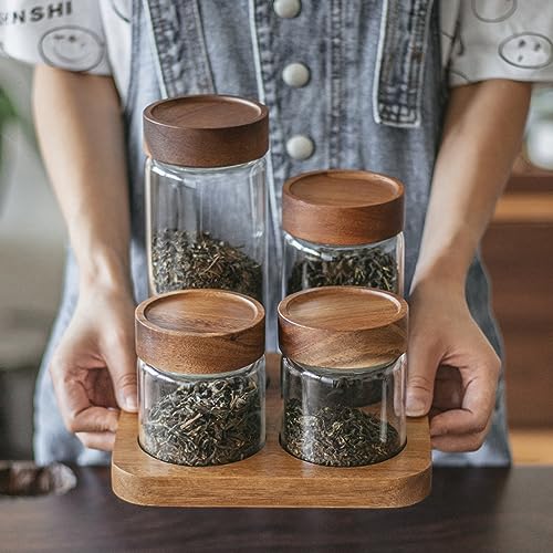 soulnioi Jar Base Glass Storage Jar Base Compartmental Jar Base Compartmental Storage Base, Model28114, jar base(4 cells) - Image 4