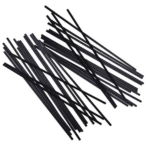BESTYASH 100 Piezas Unidades Varillas Difusoras de Fibra Negras para Aromaterapia Baño Hogar Reemplazables para Difusor Aromas