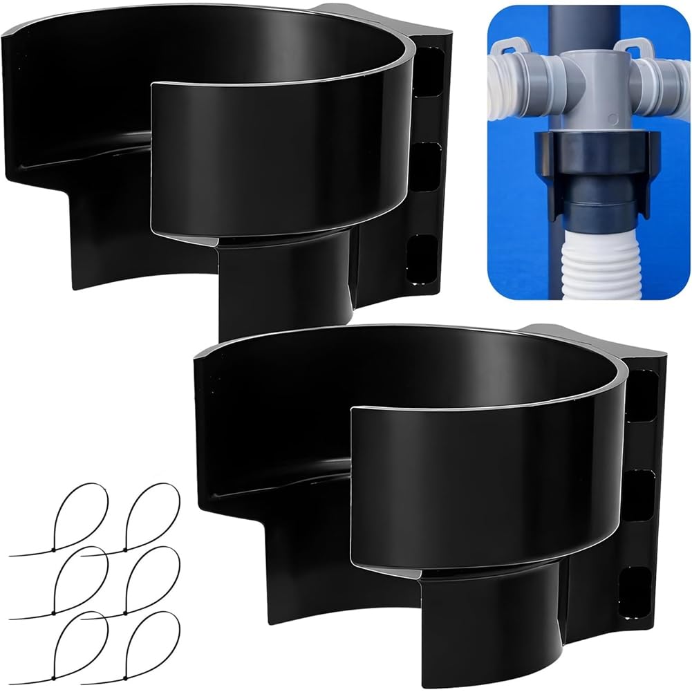 Aundhegrtt Plunger Valve Bracket for Swimming Pools, 1set Anti-Slip Pool Intake Hose Support for Above Ground Pools