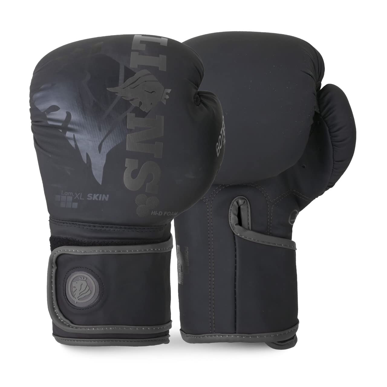 Lions Botega Boxing Gloves Black 6oz, Sparring Punching Punch Bag MMA Martial Arts Training Mitts, Ideal for Junior Kids — image 1