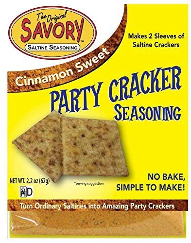 Savory Saltine Seasoning Bundle, 2.2 Ounce, Cinnamon Toast (Sweet), 2 Pack Plus 2 Large Double Sealed Zip Lock Bags #TOP28