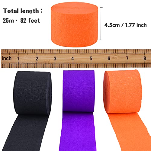 Hapeper HALLOWEEN CREPE PAPER STREAMERS HAPEPER 9 Rolls Crepe Paper Streamers For Halloween Themed Party Decorations thumb #2