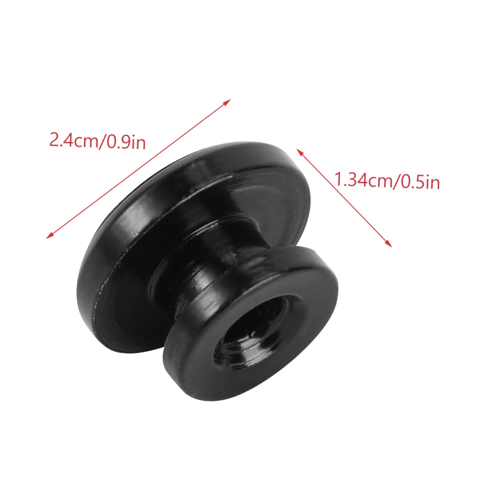 BESPORTBLE 7Pcs Acoustic Guitar Strap Buttons Durable Black Guitar Belt Fixator with Screw Bolt Secure Strap Lock for Electric and Acoustic Guitars Finish and Provides Steady