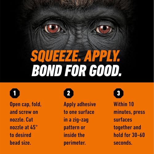Gorilla Max Strength Construction Adhesive, Clear, 2.5 oz - image 6
