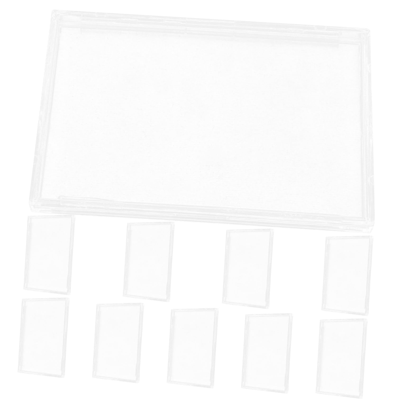 4 Set Scatola Di Carte Carta Difficile Chiaro Protettivo Sottile Protettori Multiplo Protezione Astuccio Display Titolare Commercio Protettore Acrilico Transparent 10 Pezzi * 4