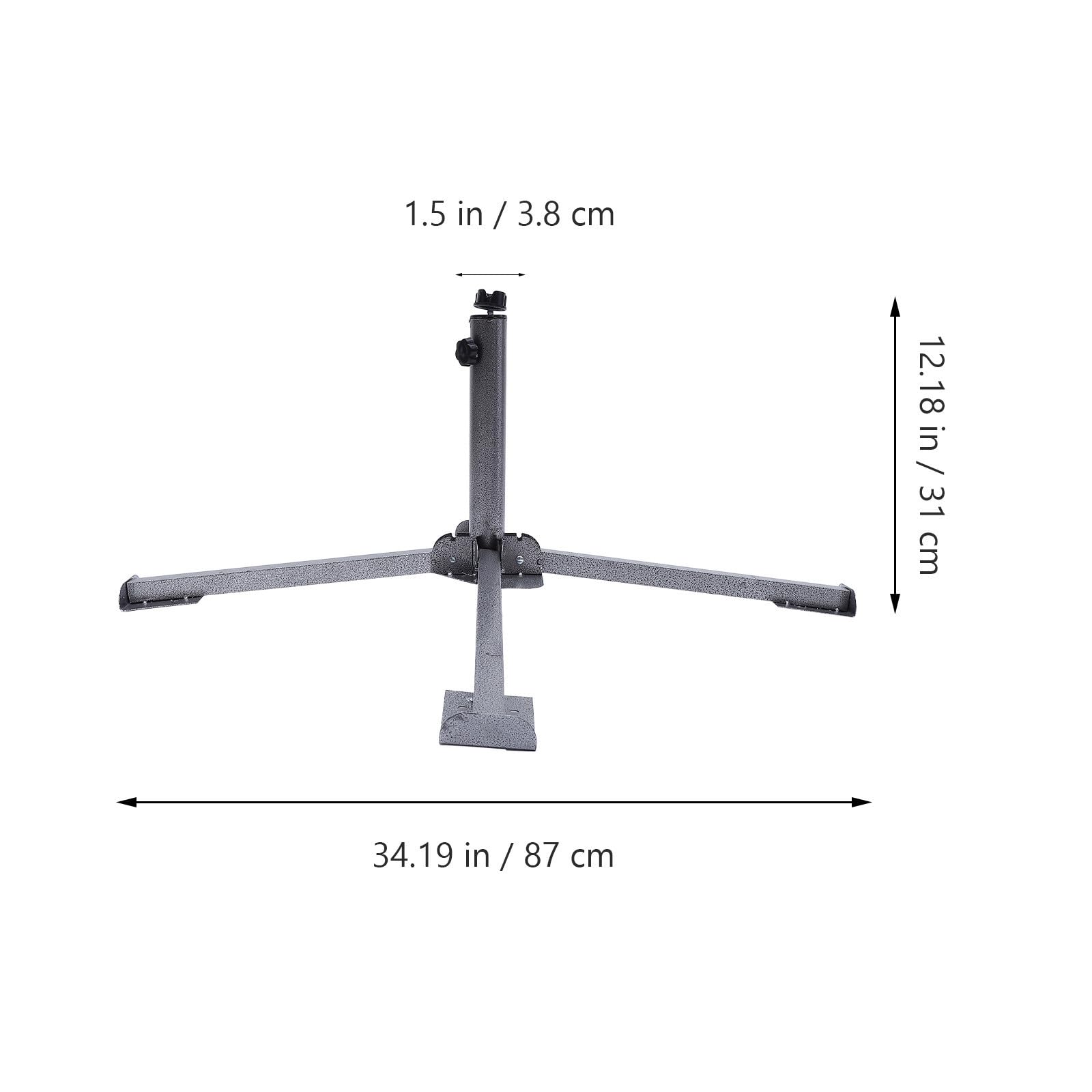 TOYANDONA Pied de Parasol Lourd en Fer Pliant pour Parasol Extérieur, Base Stable pour Plage et Jardin, Compatible Sandales Femme