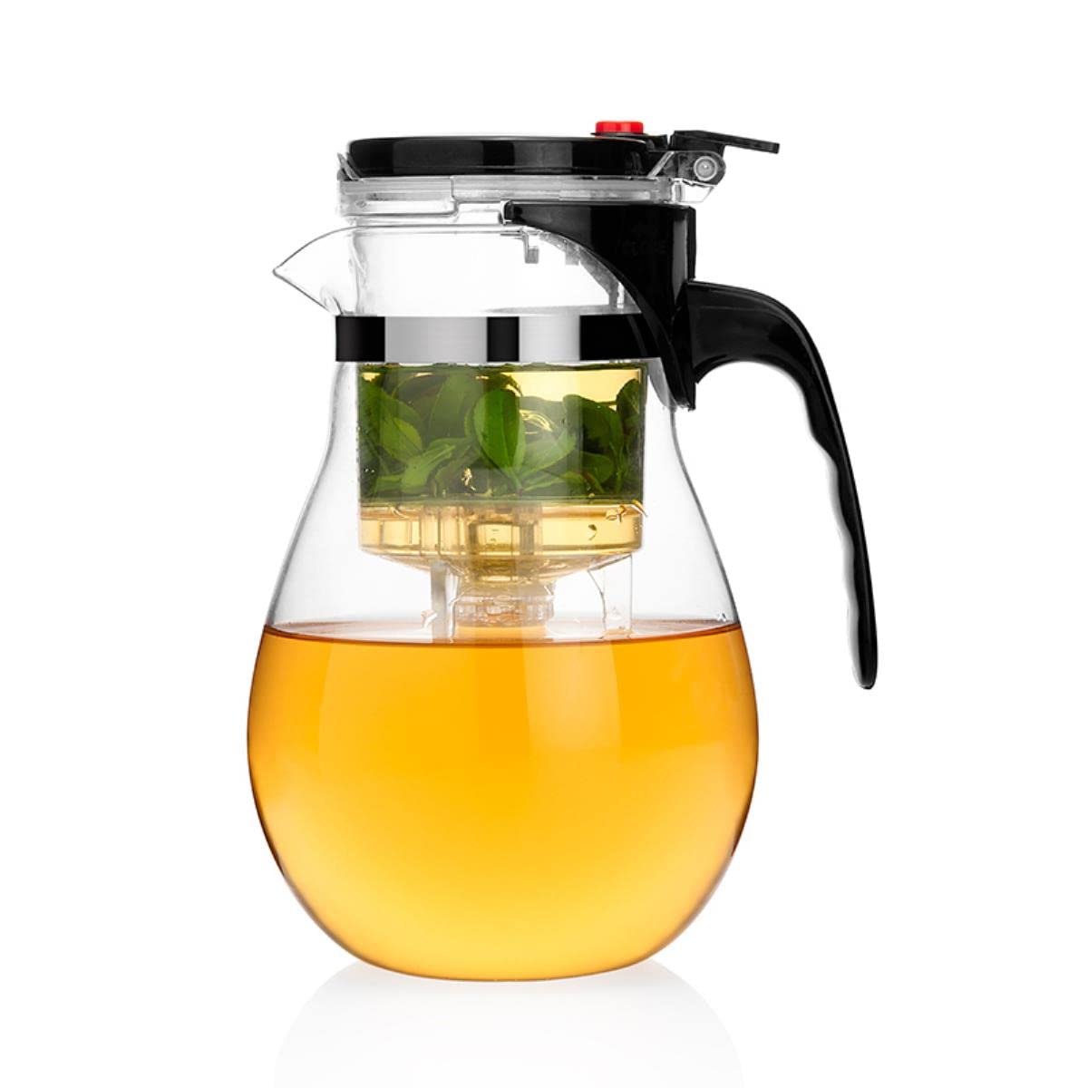 Teekanne aus Glas mit Infuser Liner Filter Glas Teekocher Büro Kochen Teegeschirr Set Teekanne Wasserkocher Heiße hitzebeständige Teekanne aus Glas