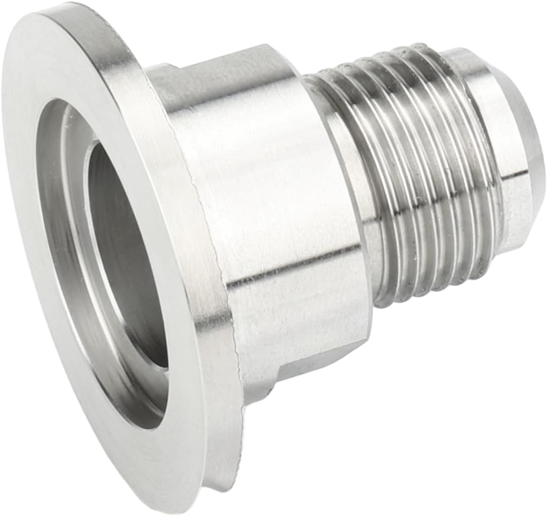 NAVAC FH12K2 ½" MPT to KF25 Stainless Steel Connector | ISO KF25 Vacuum Adapter | Leak-Resistant | HVACR, Lab & Refrigeration Technicians | Vacuum Pumps & Refrigerant Recovery