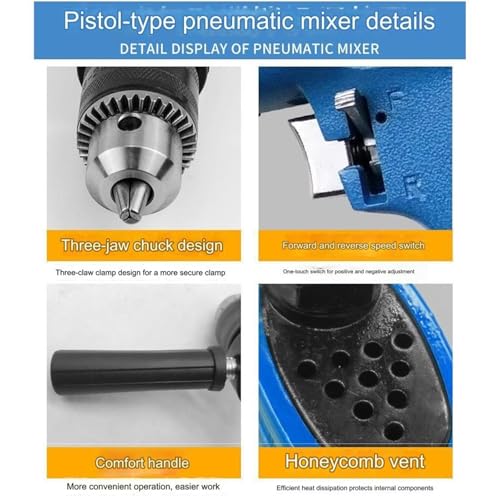 Mezclador de pintura de mano, agitador de acero inoxidable resistente para tinta y revestimiento, herramienta agitadora de calidad profesional
