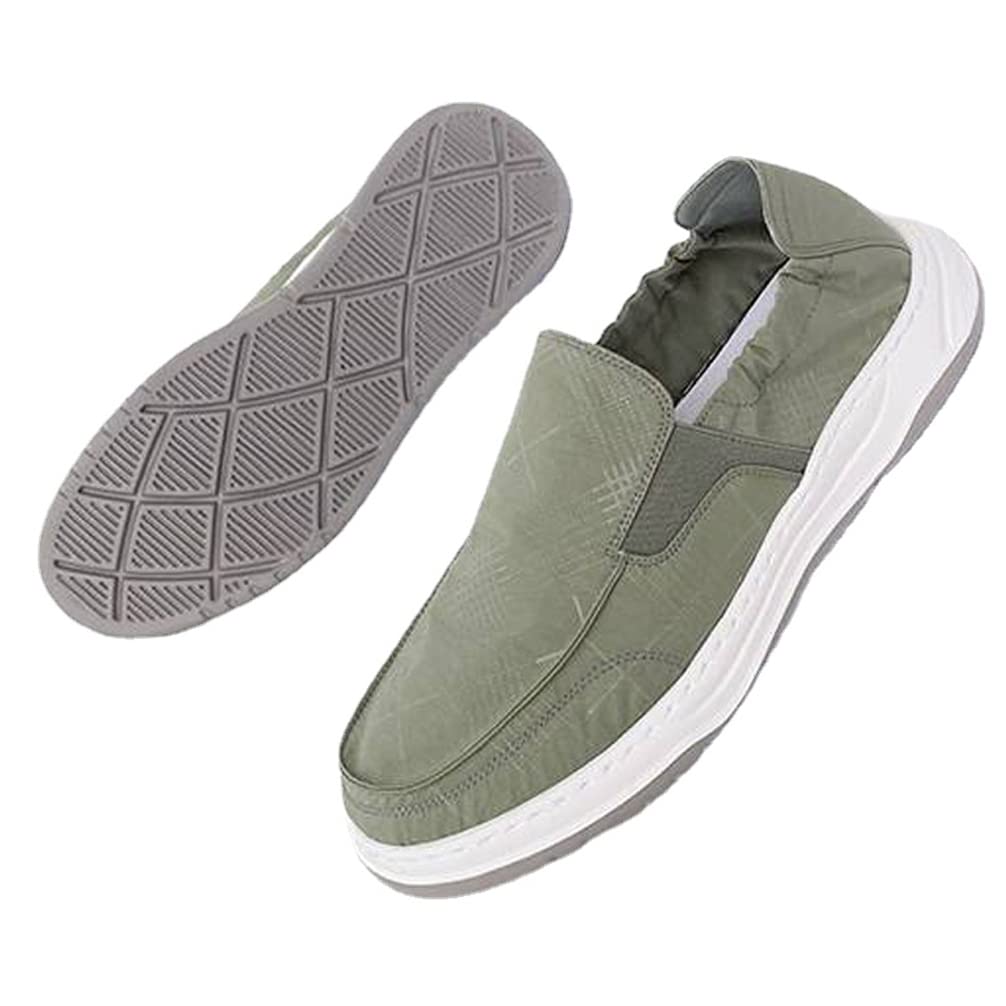 Men's Slip-on Cloth Casual Shoes,Men's Classic Boat Shoes,Men Mocassins Loafers (Green,8)