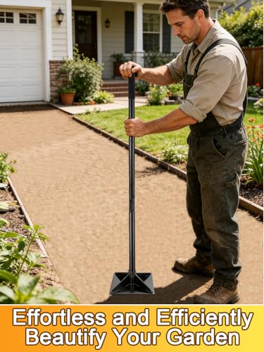 Herramienta compactadora de suelo acero 10x10 pulgadas 48" miniatura 4
