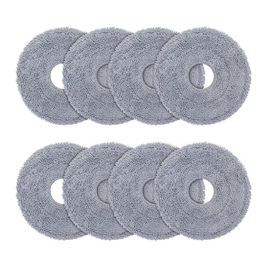 8 Stück Wischtücher für Roborock Saros 10R/Z70/20, Q Revo/Qrevo S/Qrevo Pro/Qrevo Master/Qrevo Edge/Qrevo Curv/2 Pro/Qrevo Slim/QV 35A 35S/QR 598/798/S5V Saugroboter, Mikrofaser Wischpad Zubehör