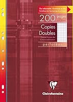 Clairefontaine 47122C Packung (mit 100 Blatt Kanzleibögen, für DIN A4, 21 x 29,7 cm, gelocht, kariert mit Rand) weiß