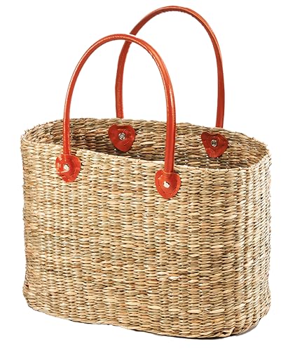 Kobolo Shopper ULI aus Seegras, 41x19x50 cm, braune, geflochtene...