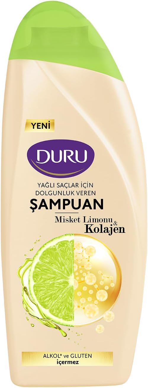 DURU Şampuan Kolajen&Misket Limonu, 500 Mililitre