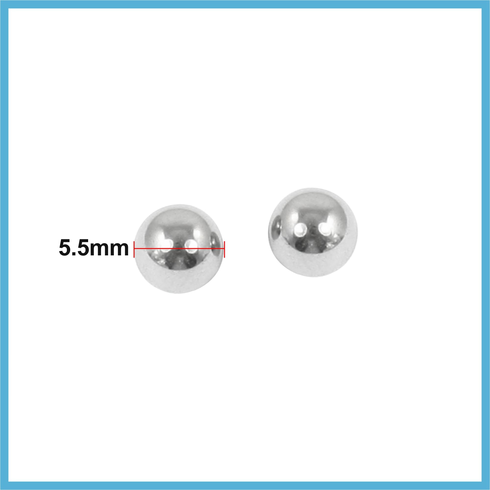 270 pezzi 5.5 mm Sfere in Acciaio Inossidabile per Ruota Bicicletta Sostituzione Prodotto Durevole