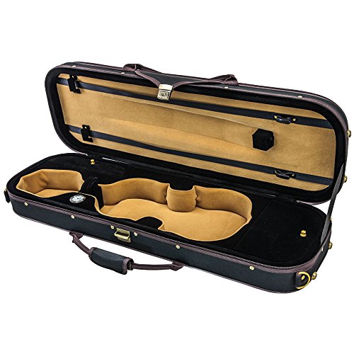 SKY 3/4 Size Violin Oblong Case Lightweight with Hygrometer Black/Brown Khaki