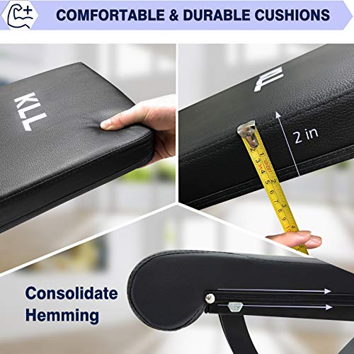 KLL Weight Bench Adjustable, Workout Bench for Home Gym, Strength Training Benches for Full Body Workout, Multi-Purpose Foldable Incline Decline Bench [2020 Upgraded Version]