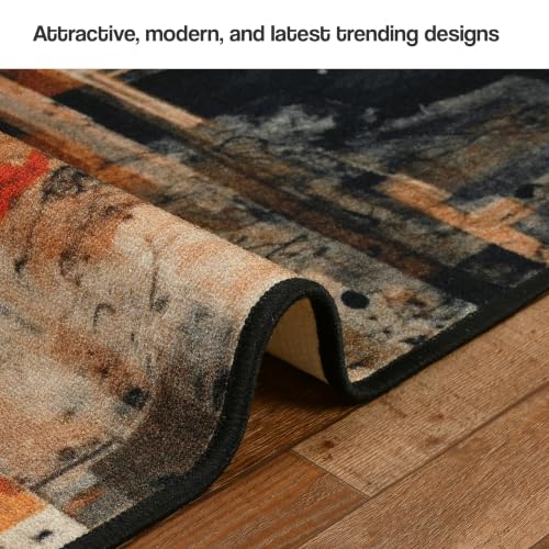 Image of FRESH FROM LOOM Anti Skid Luxury Carpet for Living Room Hall & Bedroom | 100% Nylon Carpet | Rubber Backing Grip | Anti Fade | Quick Cleaning | Washable (Light Beige| Size:- 90x150 Cm or 3x5 Fts)