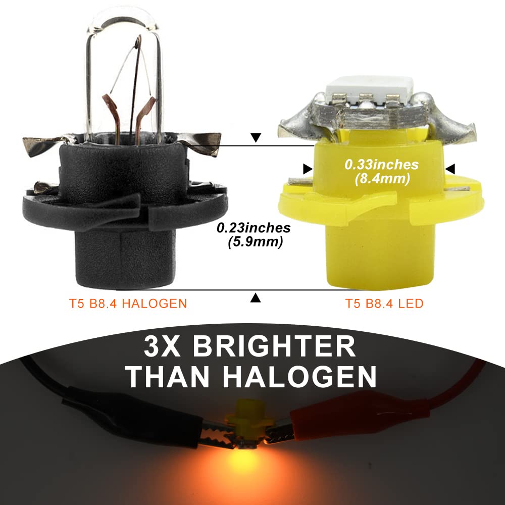 Bombillas LED para panel de instrumentos para B/MW 3 Series E36, 5 Series E34 E39, 7 Series E32 E38 E31 Velocímetro Tacómetro Reloj Pantalla LCD Iluminación Luces de salpicadero (Amarillo)