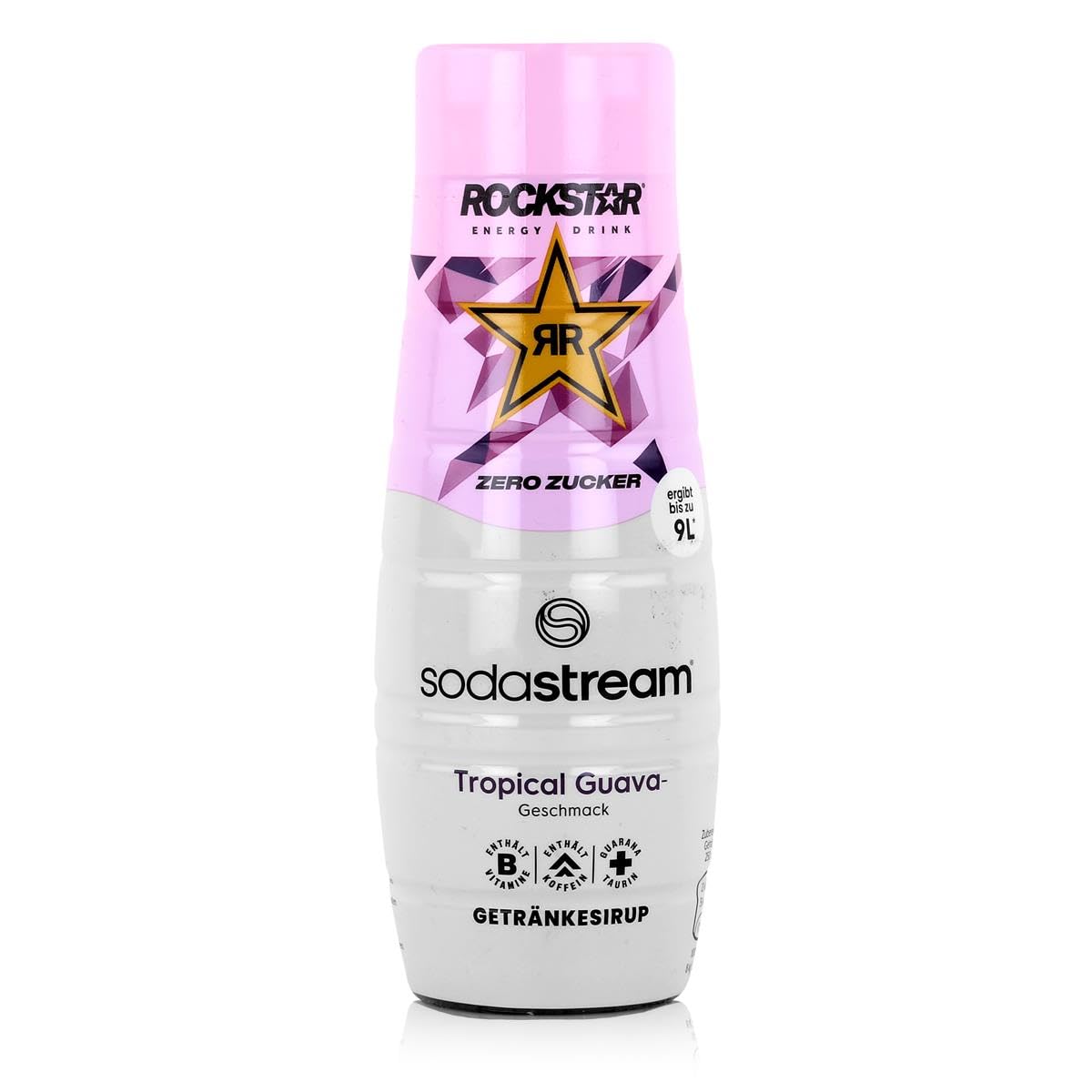 SodaStream Sirup Rockstar Tropical Guava Zero - 1x Flasche ergibt 9 Liter Fertiggetränk, Sekundenschnell zubereitet und immer frisch, 440 ml