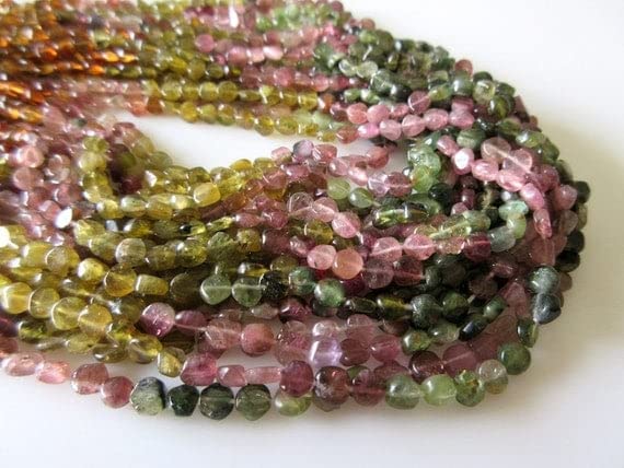 Tourmaline naturelle perles lisses pour créer vos bijoux d'été bohème chic