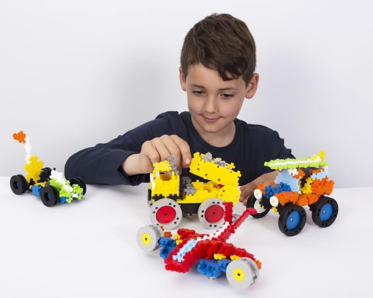 Plus-Plus 9607016 Kreativ-Bausteine, Learn to Build Fahrzeuge-Set, Konstruktionsspielzeug, PlusPlus Go, 800 Teile, Basic