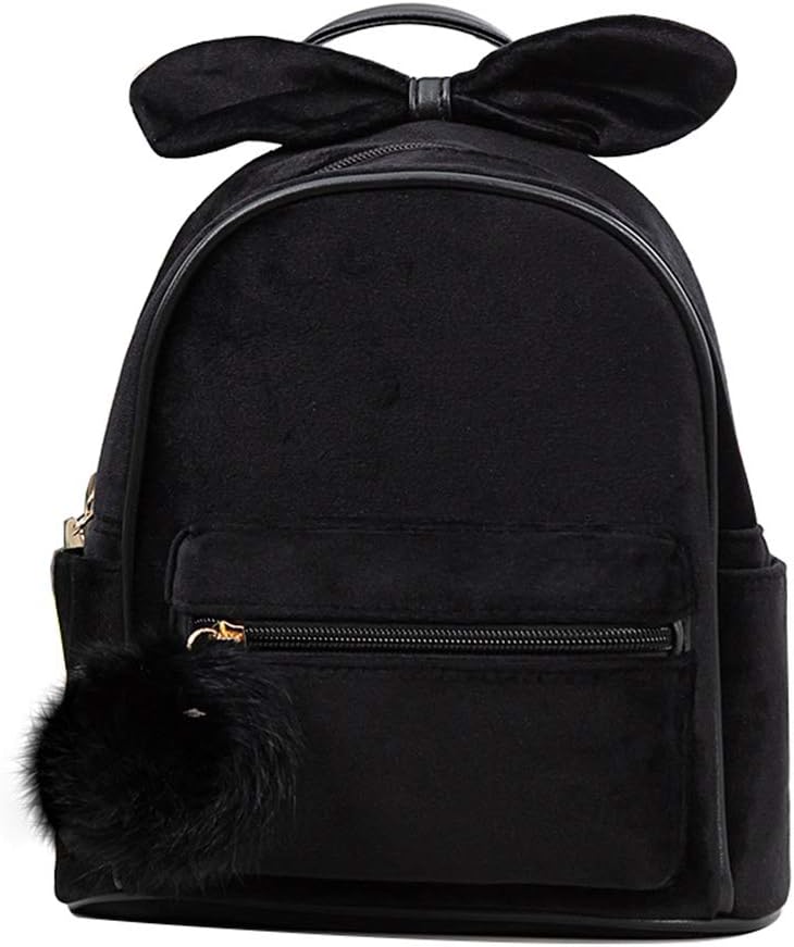 black velvet mini backpack