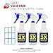 SupplyTuff 3X High Output Heavy Duty Spray Bottles for Cleaning Solutions, 3 Pack, 24 oz Commercial, Industrial Spray Bottles for Household Cleaning and Car Detailing.